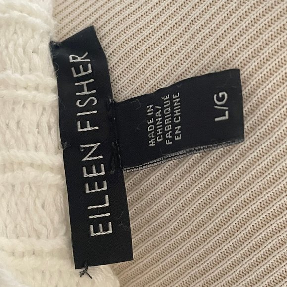 EILEEN FISHER- Cropped Crew Neck Pullover Sweater-LARGE-New - NO Tags! - Picture 4 of 7